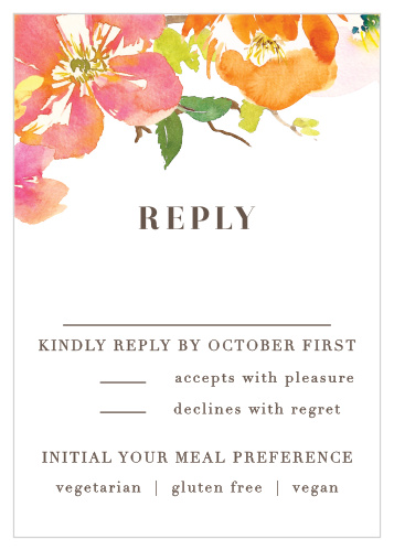 Colorful Garden Response Cards
