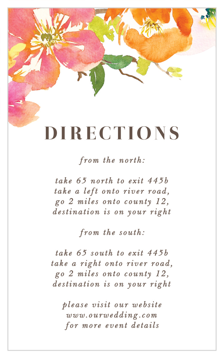 Colorful Garden Direction Cards