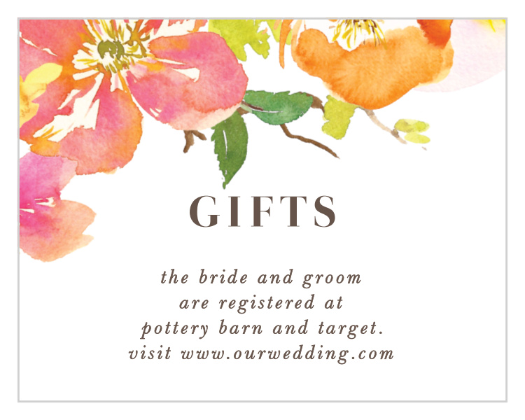 Colorful Garden Registry Cards