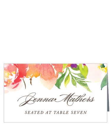 Colorful Garden Place Cards