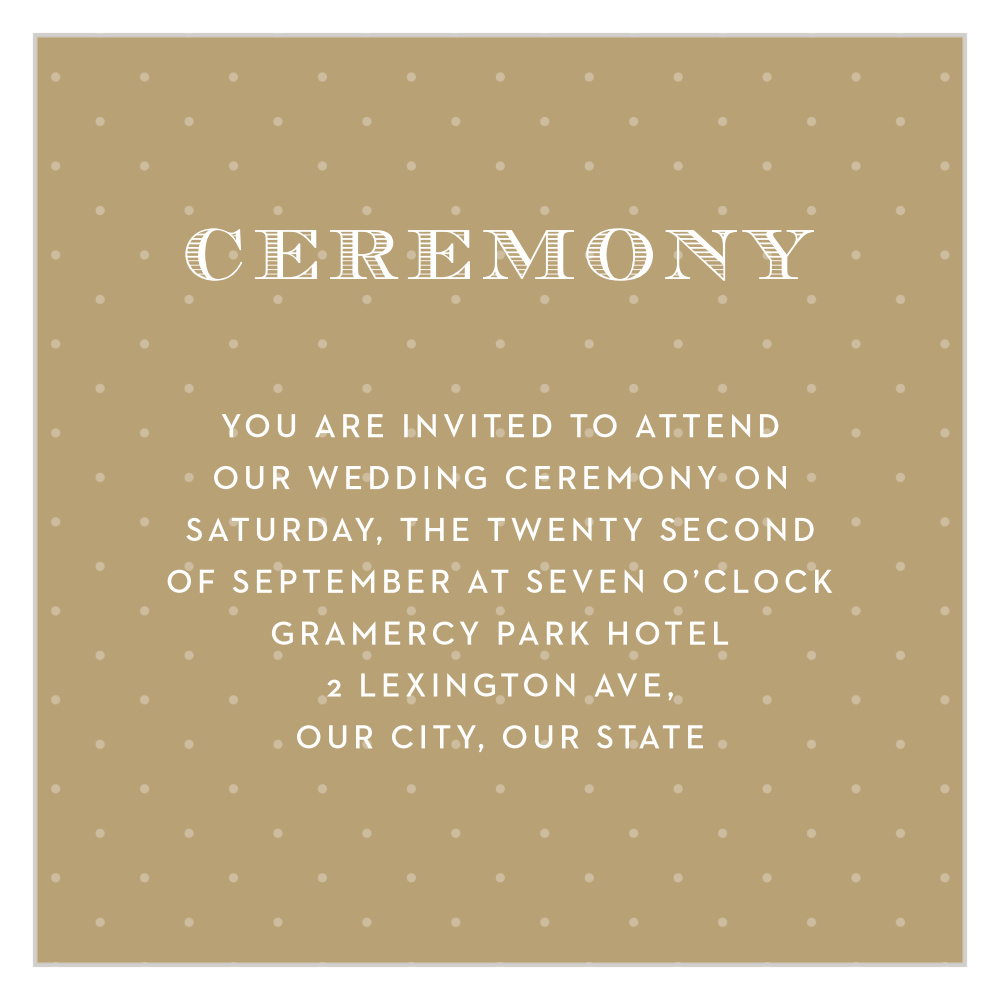 Peachy Flowers Ceremony Cards