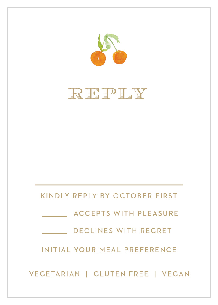 Peachy Flowers Response Cards