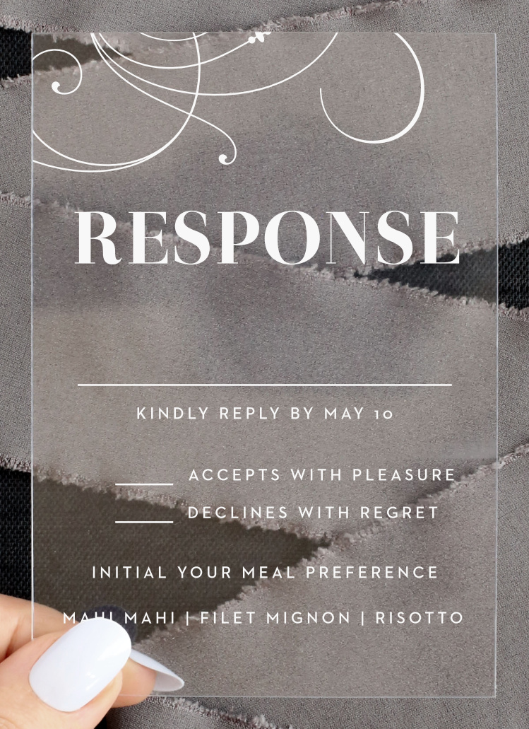 Bold Swash Clear Response Cards