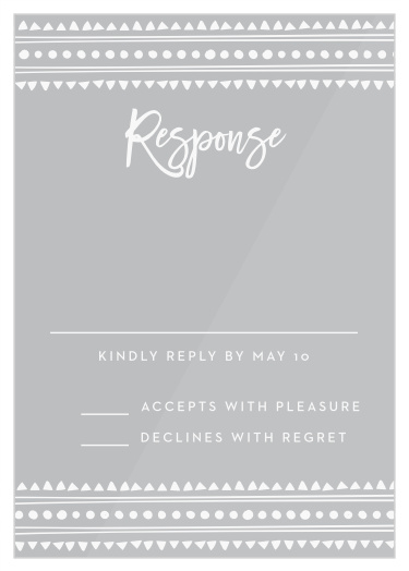 Boho Pattern Clear Response Cards