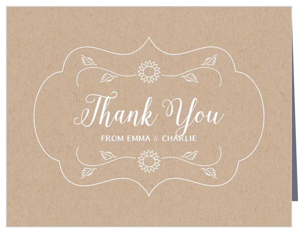 Kraft Picnic Baby Shower Thank You Cards