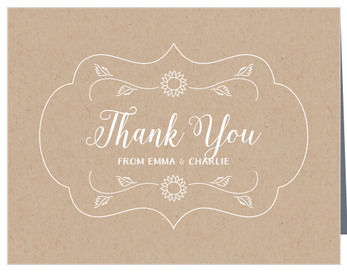 Kraft Picnic Baby Shower Thank You Cards