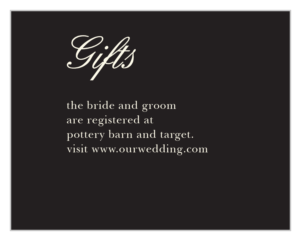 Romantic Flowers Registry Cards