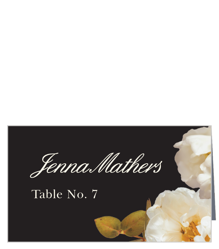 Romantic Flowers Place Cards