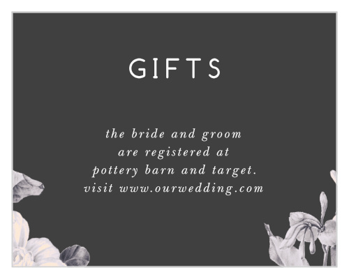 Stormy Florals Registry Cards