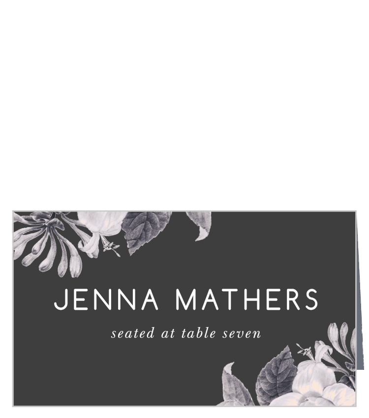 Stormy Florals Place Cards