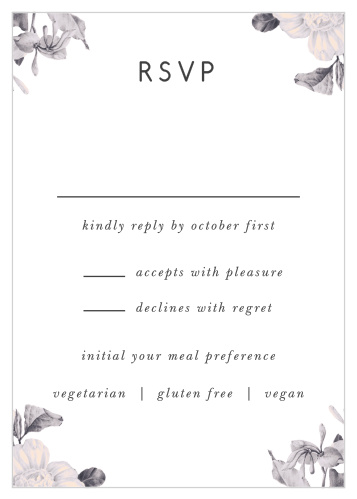 Stormy Florals Response Cards