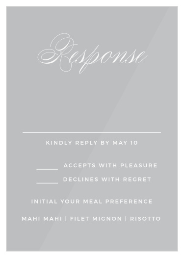 Deco Typography Clear Response Cards