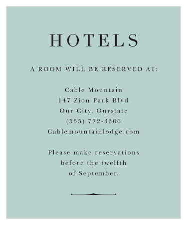 Vintage Elegance Accommodation Cards