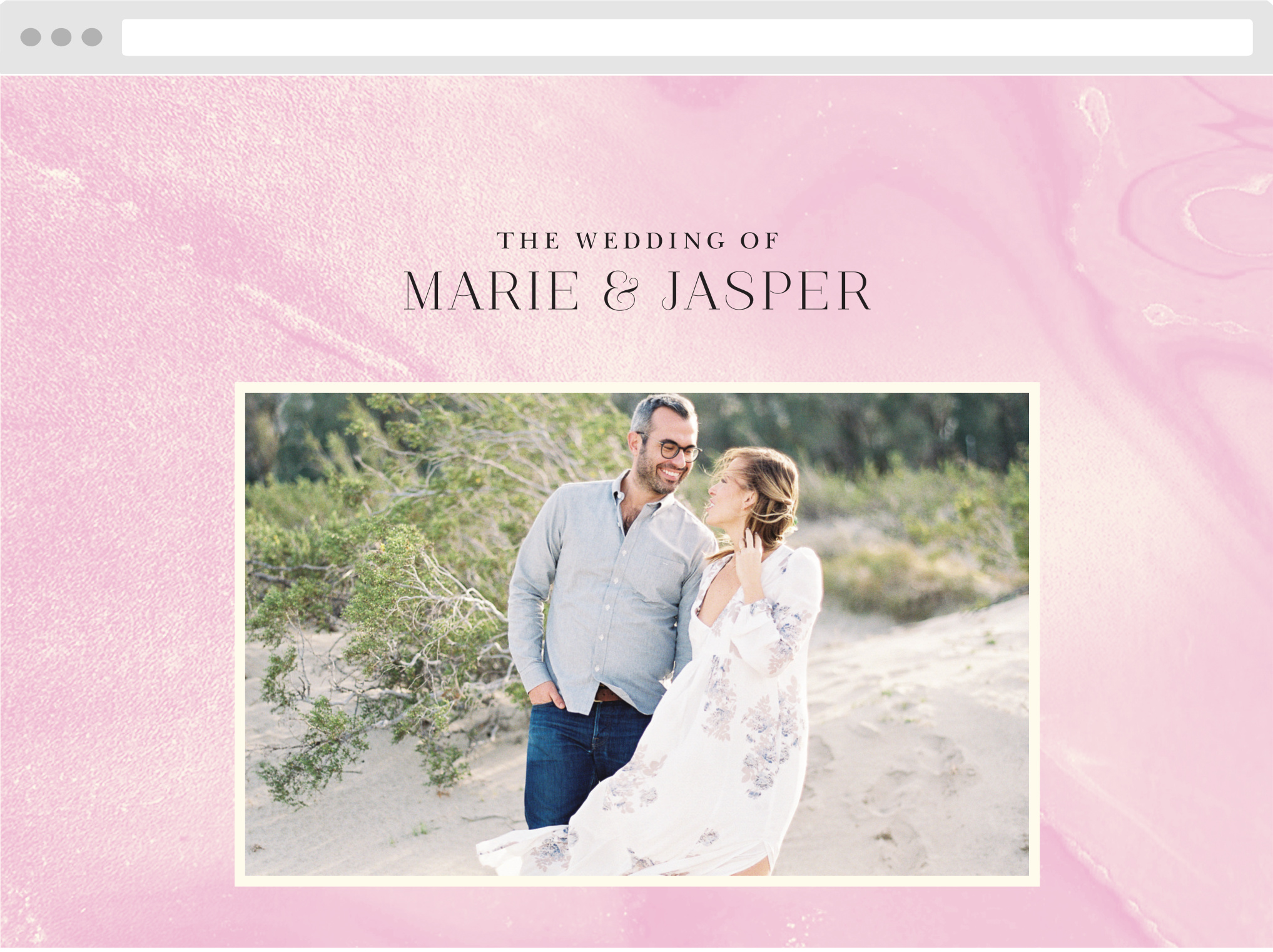 Blushing Gold Wedding Website