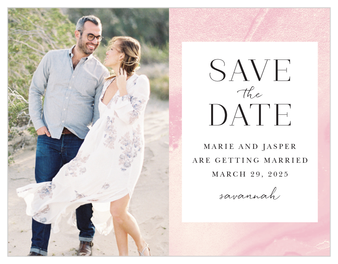 Blushing Gold Save the Date Magnets