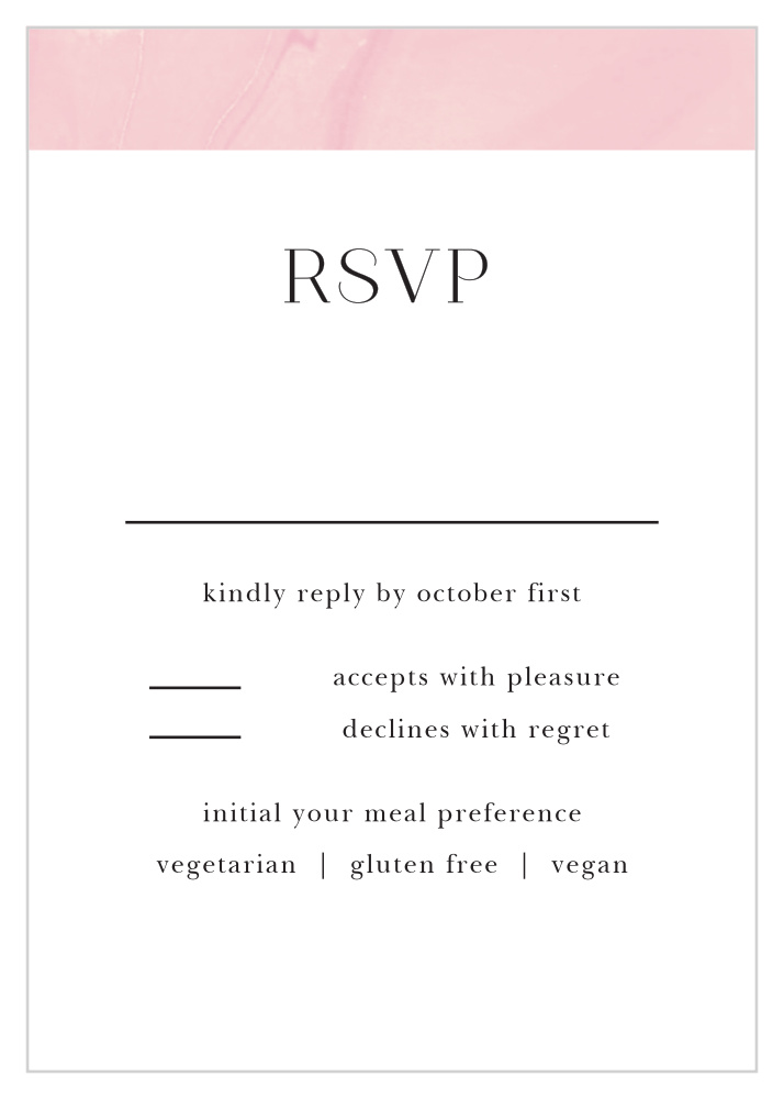 Blushing Gold Response Cards