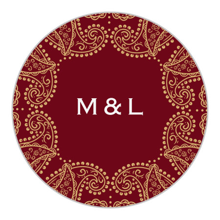 Precious Paisley Wedding Stickers