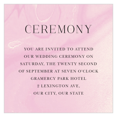Blushing Gold Ceremony Cards