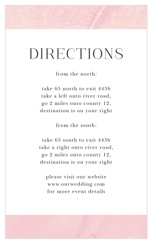 Blushing Gold Direction Cards