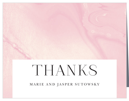 Blushing Gold Wedding Thank You Cards