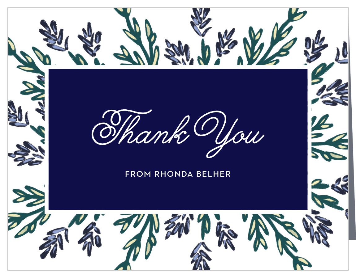 Lavender Garden Baby Shower Thank You Cards