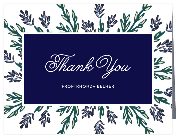 Lavender Garden Baby Shower Thank You Cards