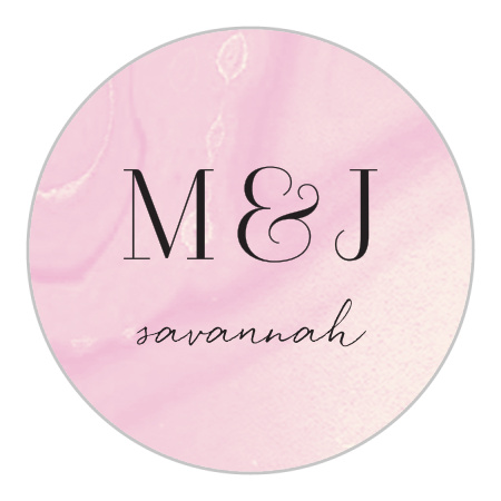 Blushing Gold Wedding Stickers