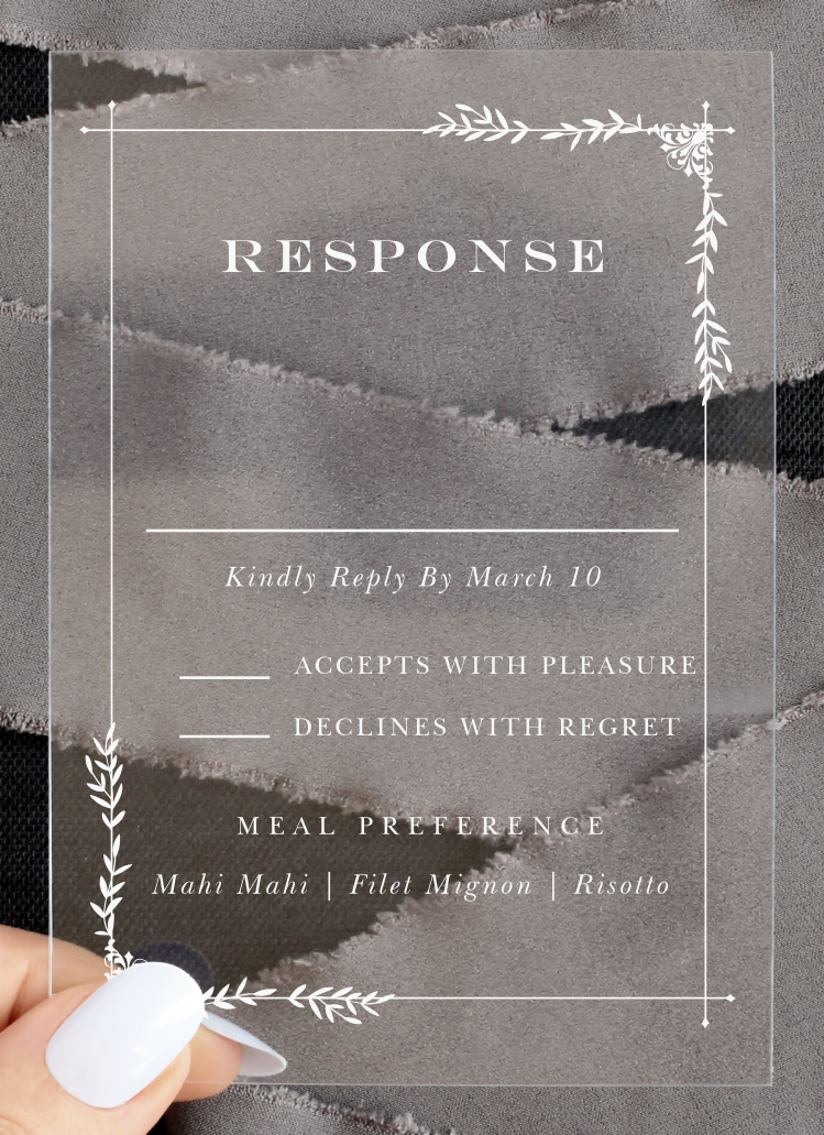 Garden Frame Clear Response Cards
