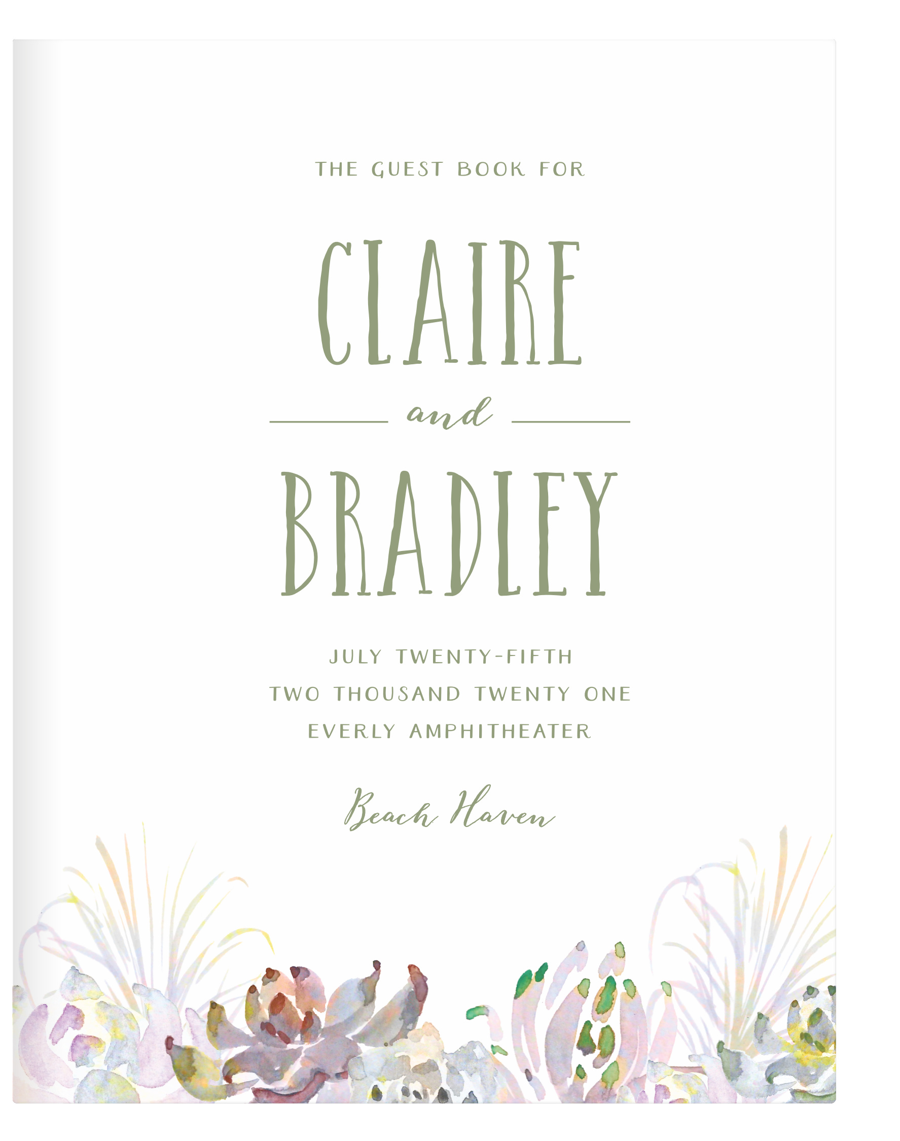 Succulent Wreath Guest Book