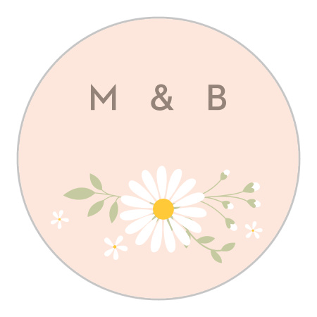 Summer Daisy Wedding Stickers