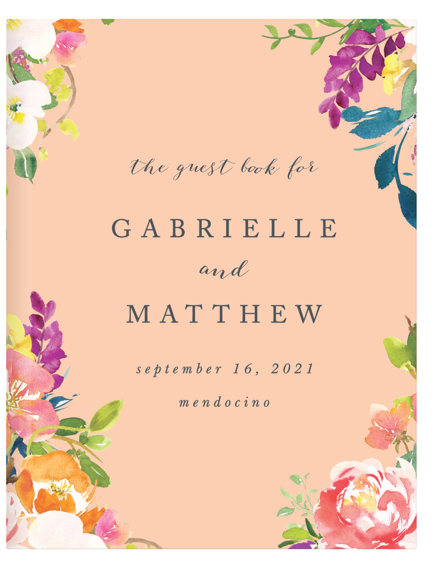 Spring Peach Guest Book