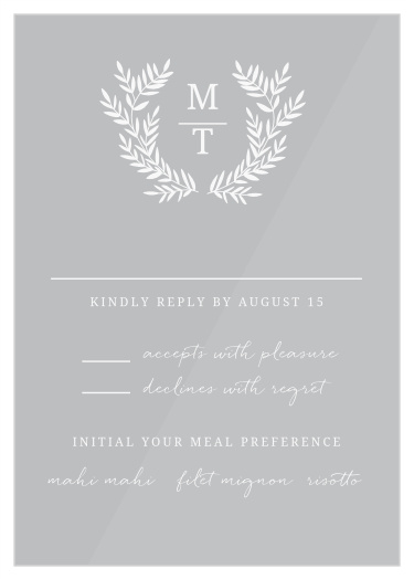 Botanical Monogram Clear Response Cards