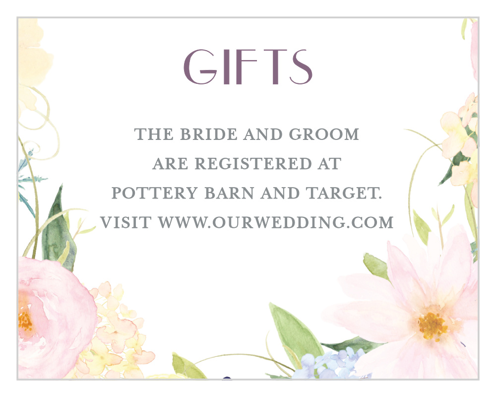 Spring Watercolors Registry Cards