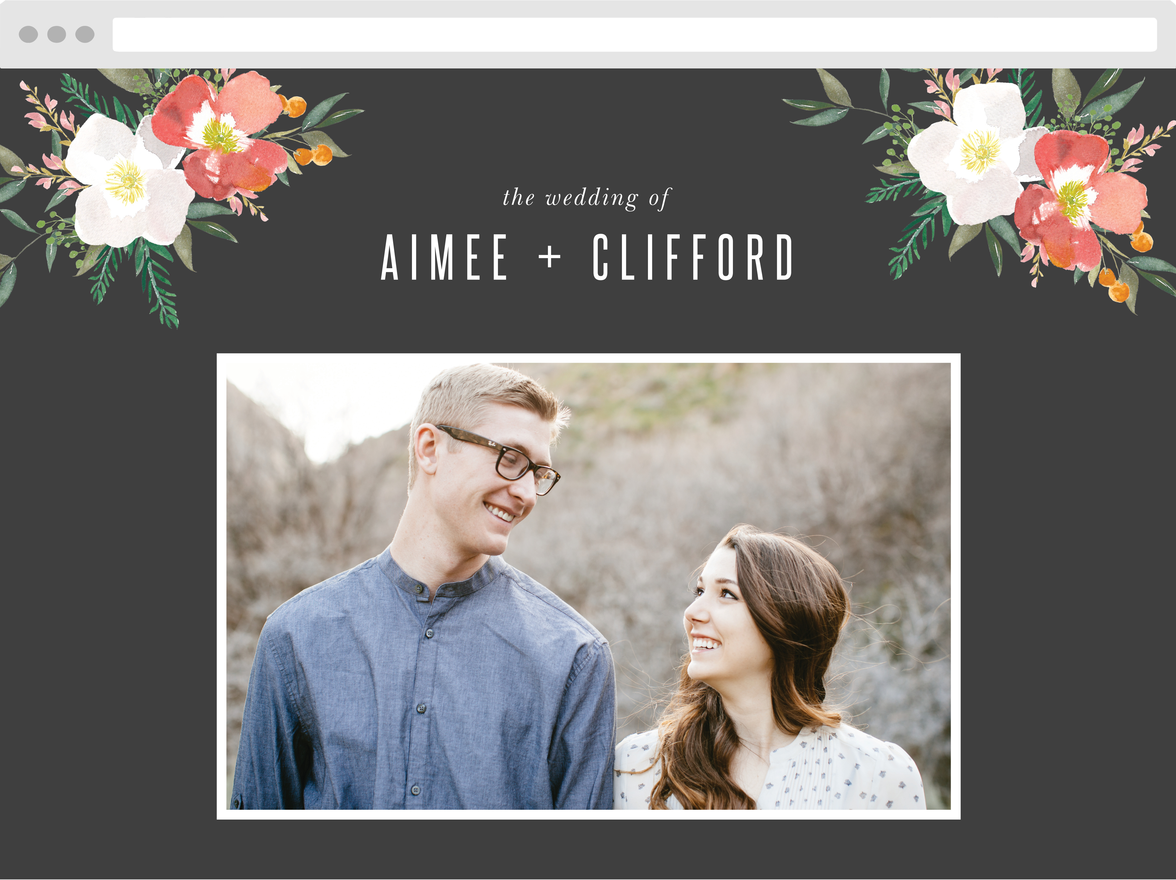 Spring Rose Wedding Website