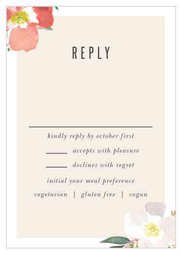 Spring Rose Response Cards