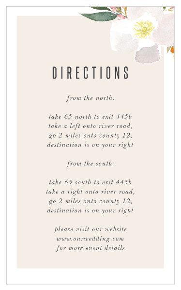 Spring Rose Direction Cards