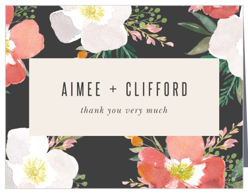 Spring Rose Wedding Thank You Cards