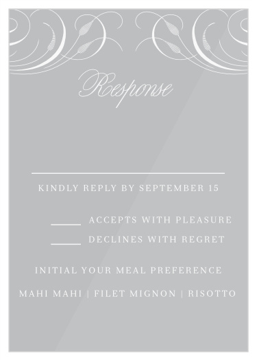 Romantic Swirls Clear Response Cards