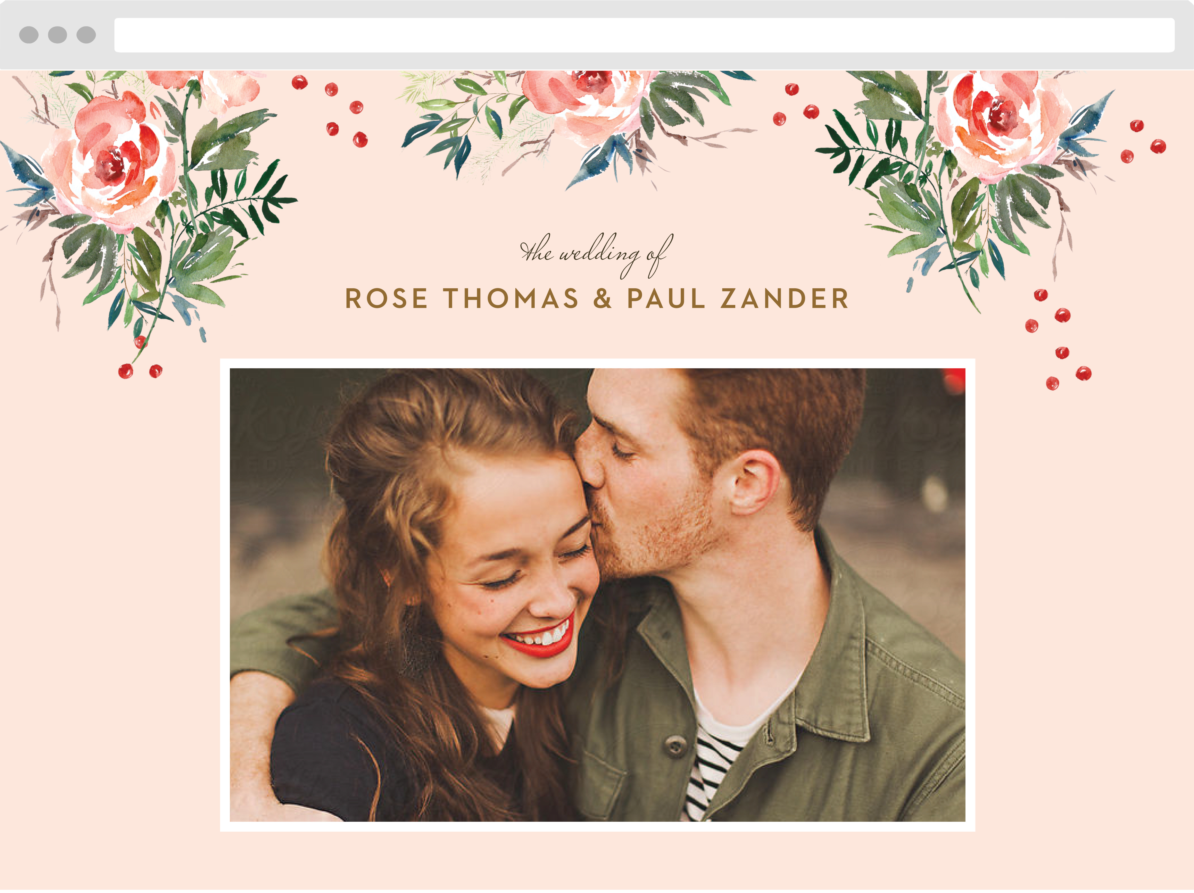 Winter Berries Wedding Website