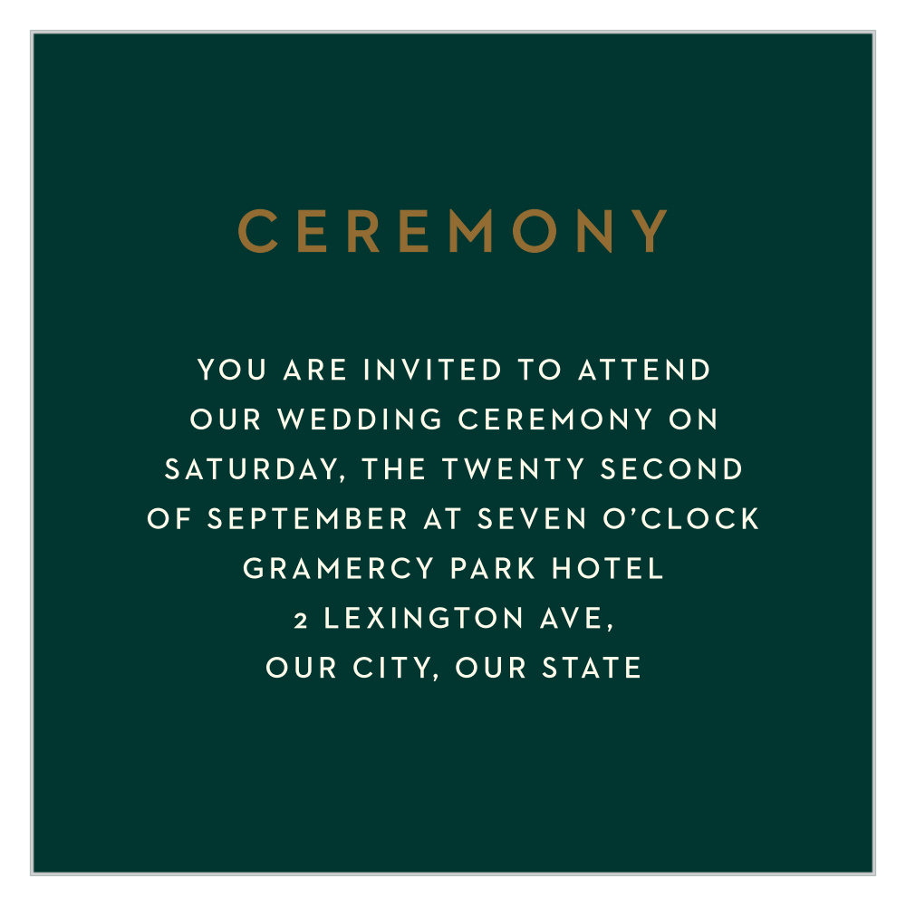 Winter Berries Ceremony Cards