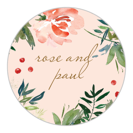 Winter Berries Wedding Stickers