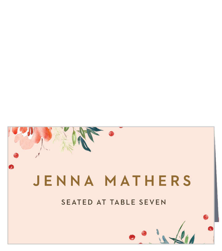 Winter Berries Place Cards