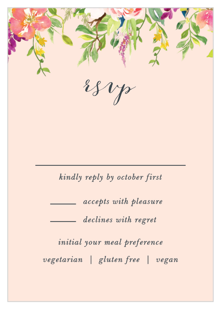 Spring Peach Response Cards