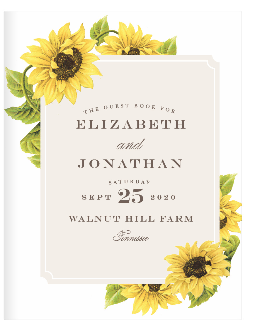 Sunflower Frame Guest Book