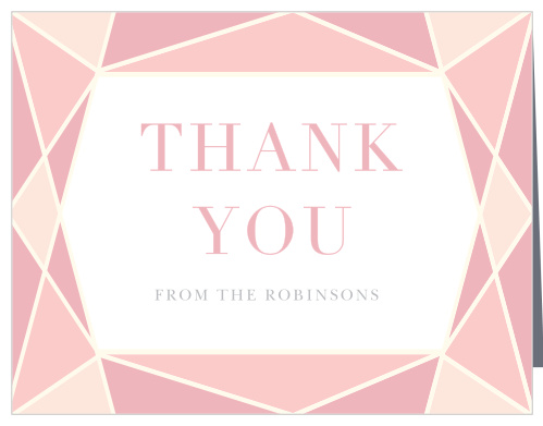 Diamond Gemstone Baby Shower Thank You Cards