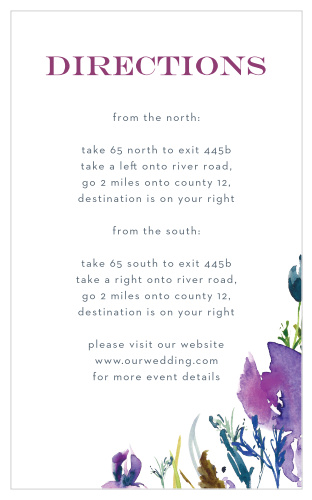Lavender Blooms Direction Cards