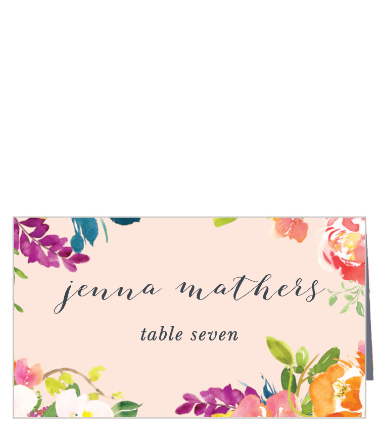 Spring Peach Place Cards