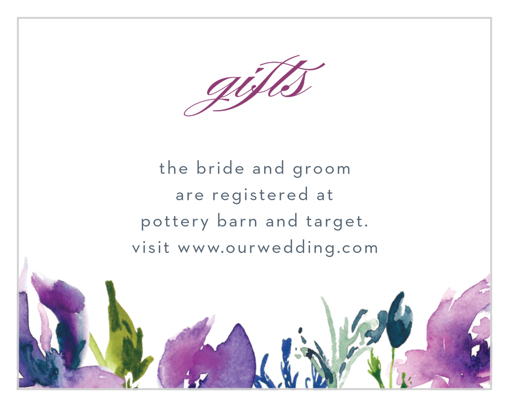 Lavender Blooms Registry Cards