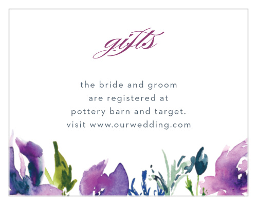 Lavender Blooms Registry Cards