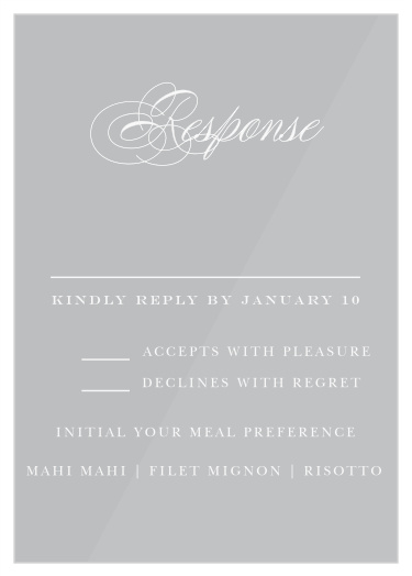 Formal Affair Clear Response Cards